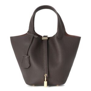 Tiffany & Fred Paris Leather Top Handle Satchel, Brown